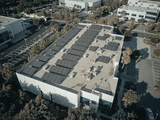 multiple solar panels on a rooftop